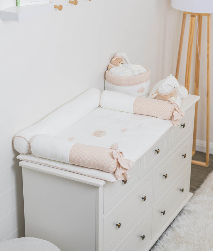 4pc Change Mat Set  | White & Beige
