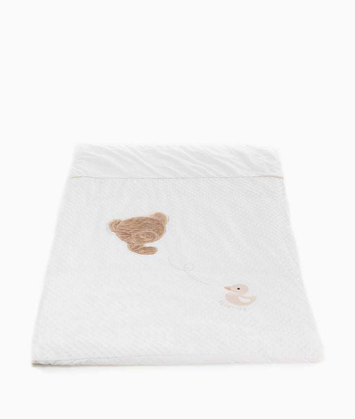 Toddler Bubble Quilt & Cover | White & Beige