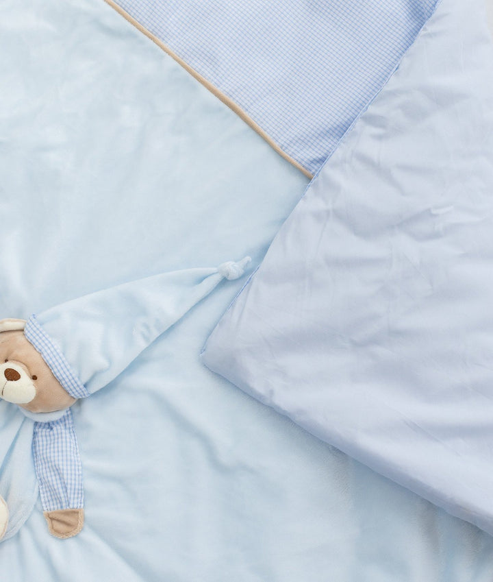 Blue quilt and cover set for toddlers
