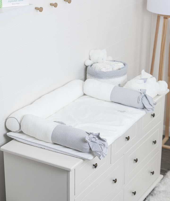 4pc Change Mat Set | White & Grey