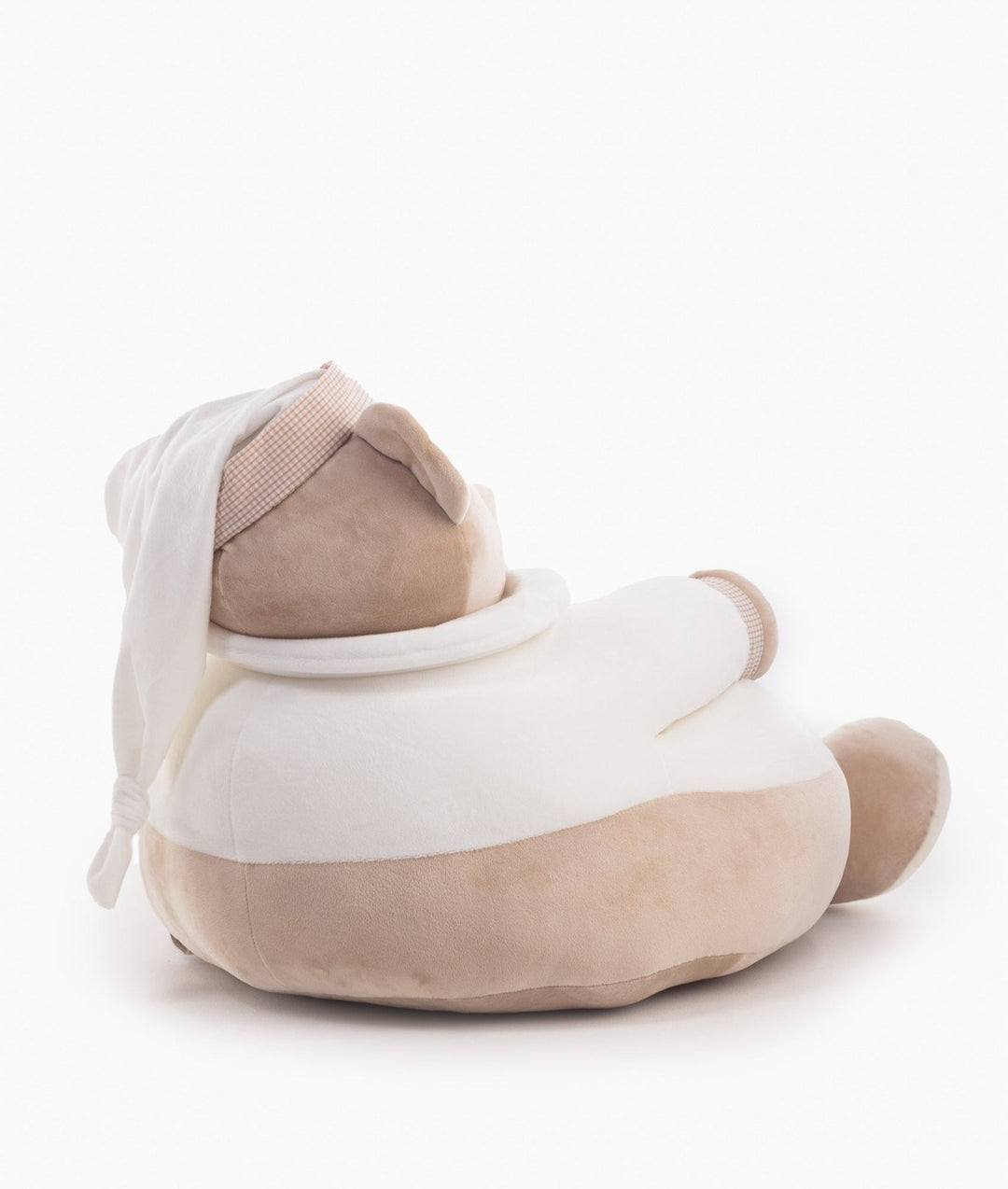 White and beige cuddle chair for babies and toddlers