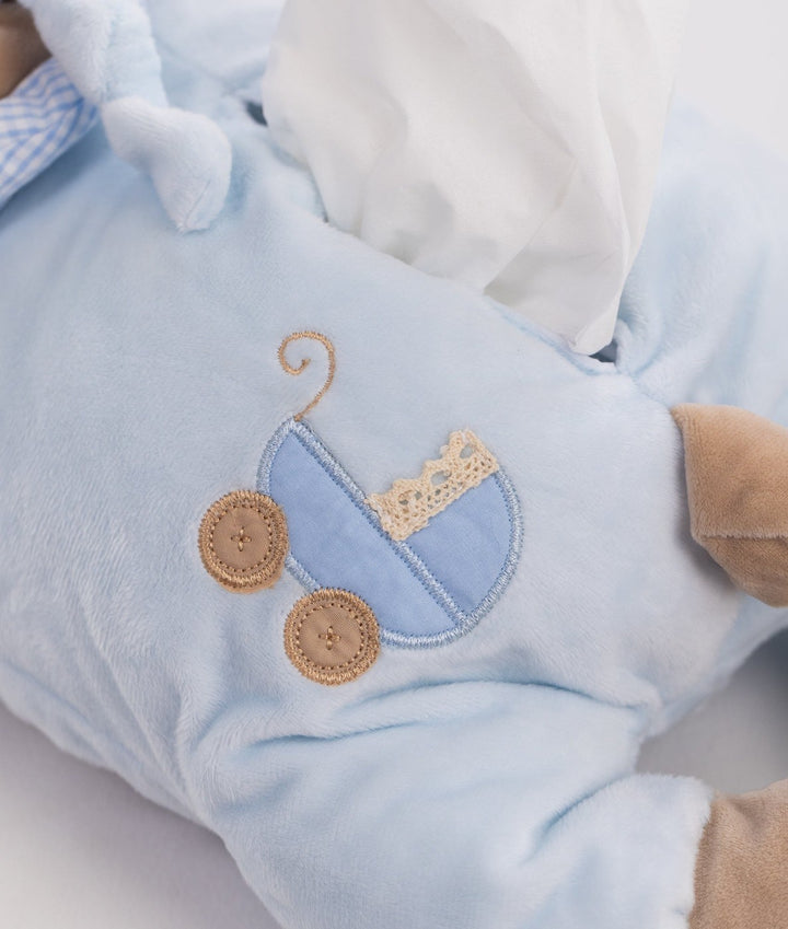 Baby wipes holder for nursery in blue