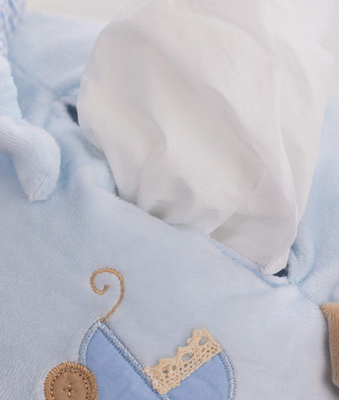 Baby wipes holder for nursery in blue
