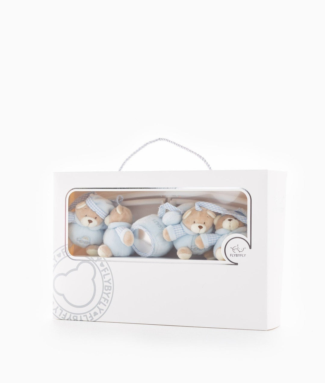FLYBYFLY blue bear musical mobile in white gift box packaging