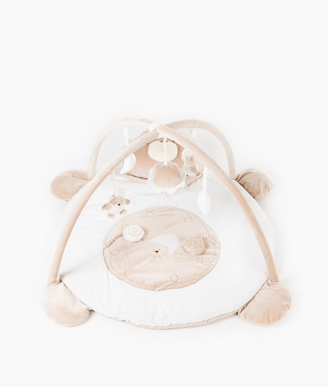 Assembled Bear Playmat & Gym Classic with circular base, arch, and hanging sensory toys