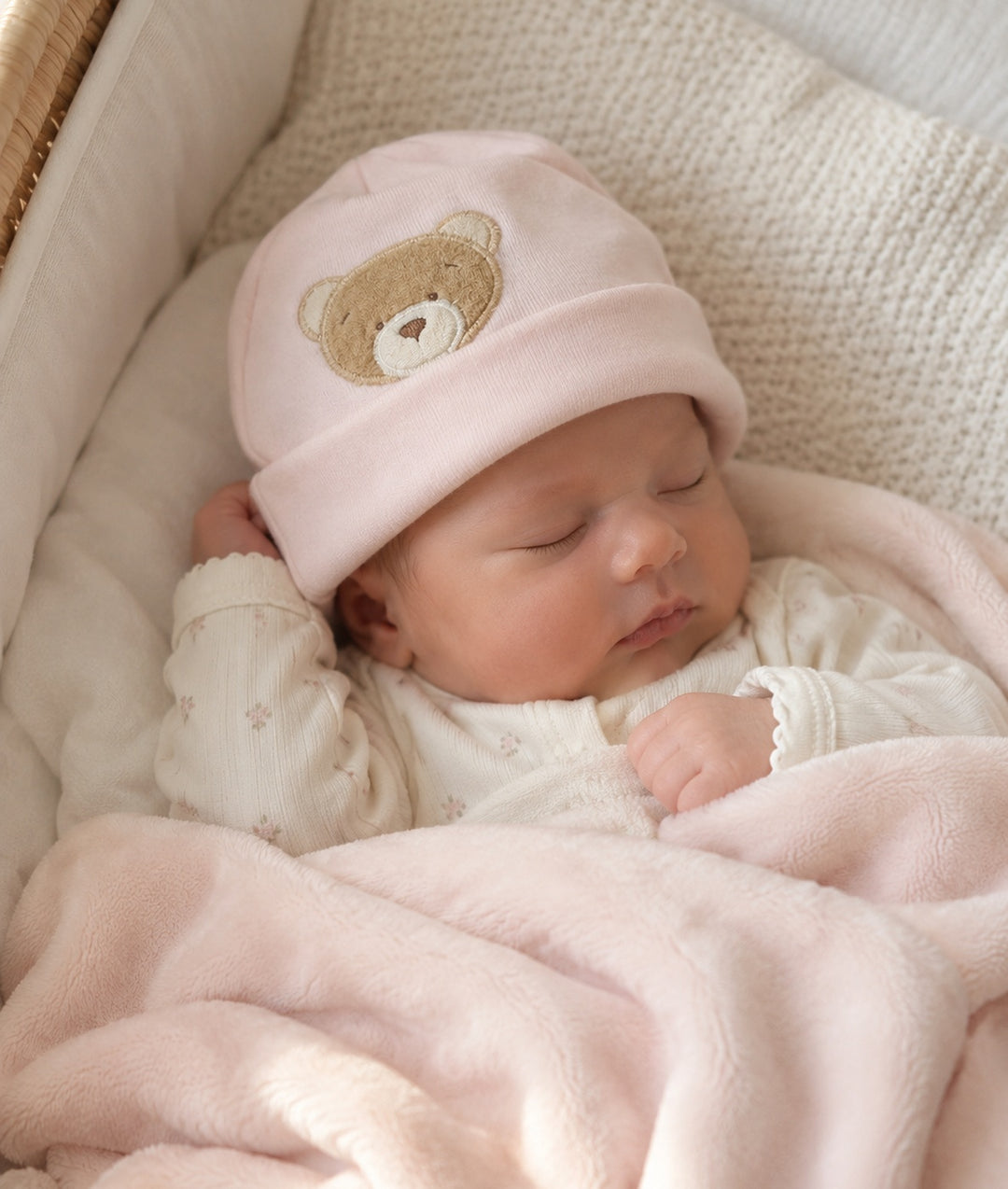 Baby Cotton Beanie | Pink