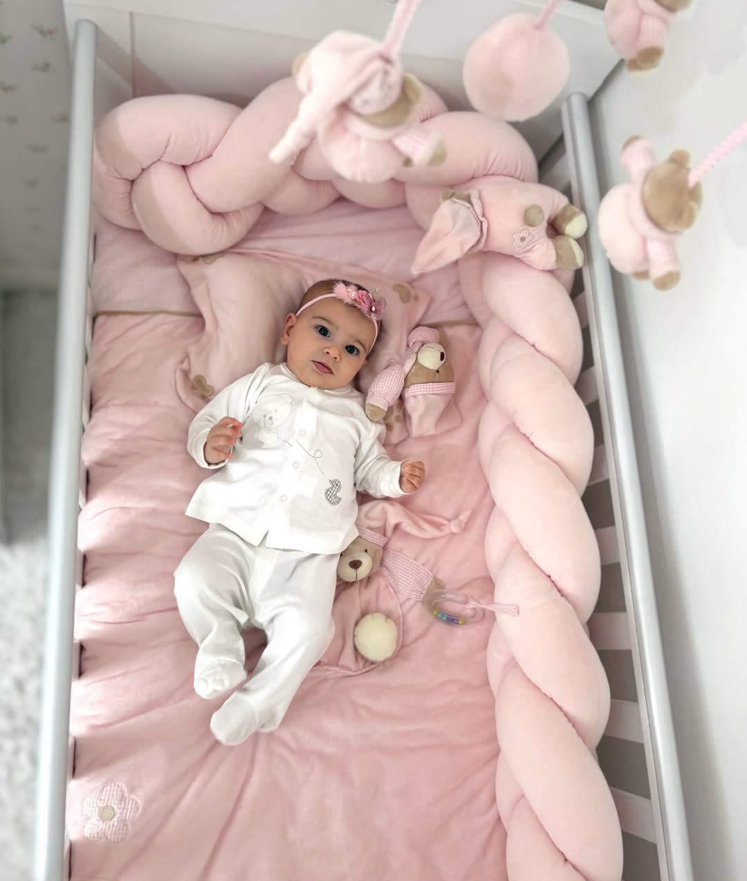 Baby Pyjama Set | White & Grey