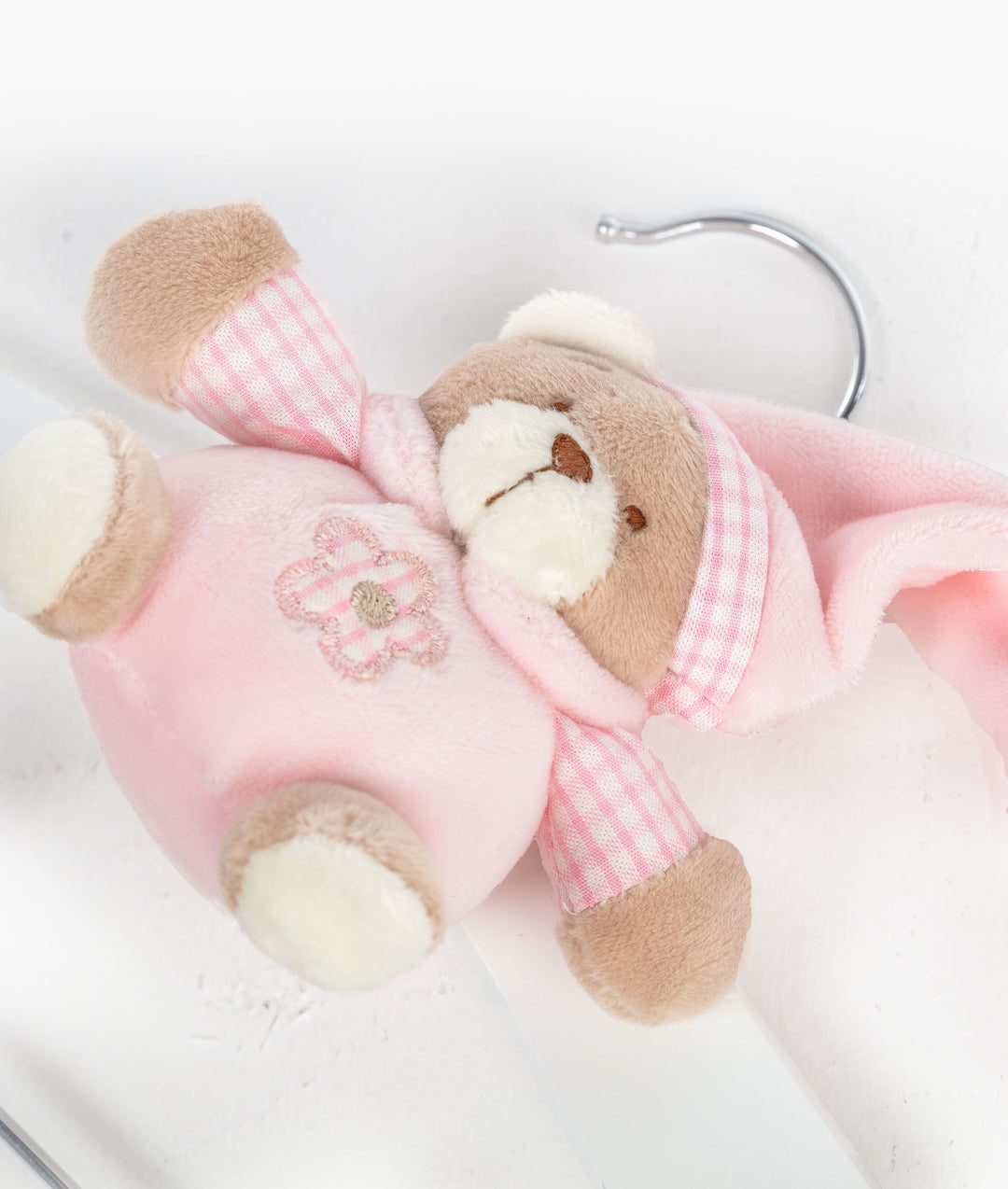 Wooden Hanger with Clips | Pink