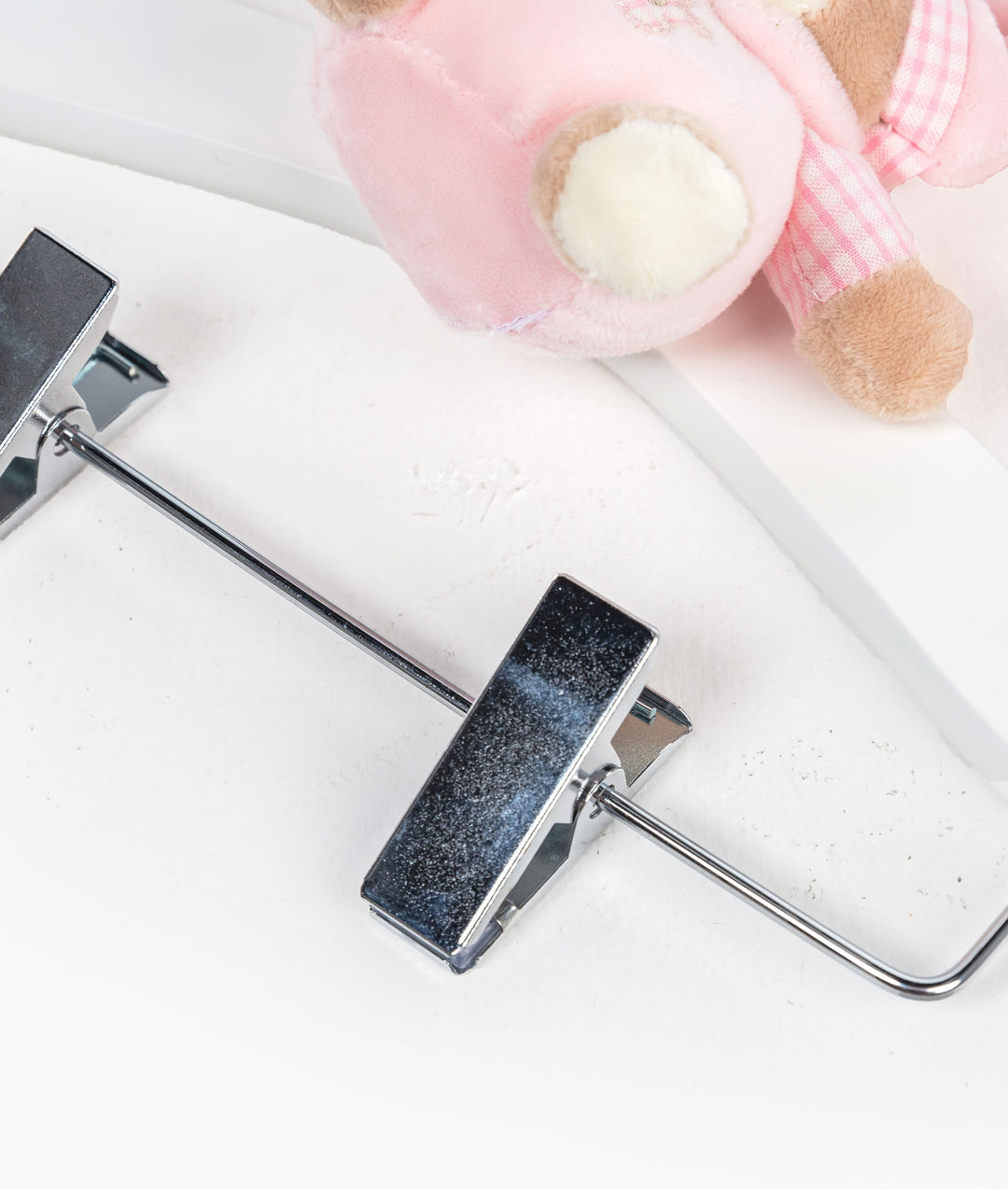 Wooden Hanger with Clips | Pink
