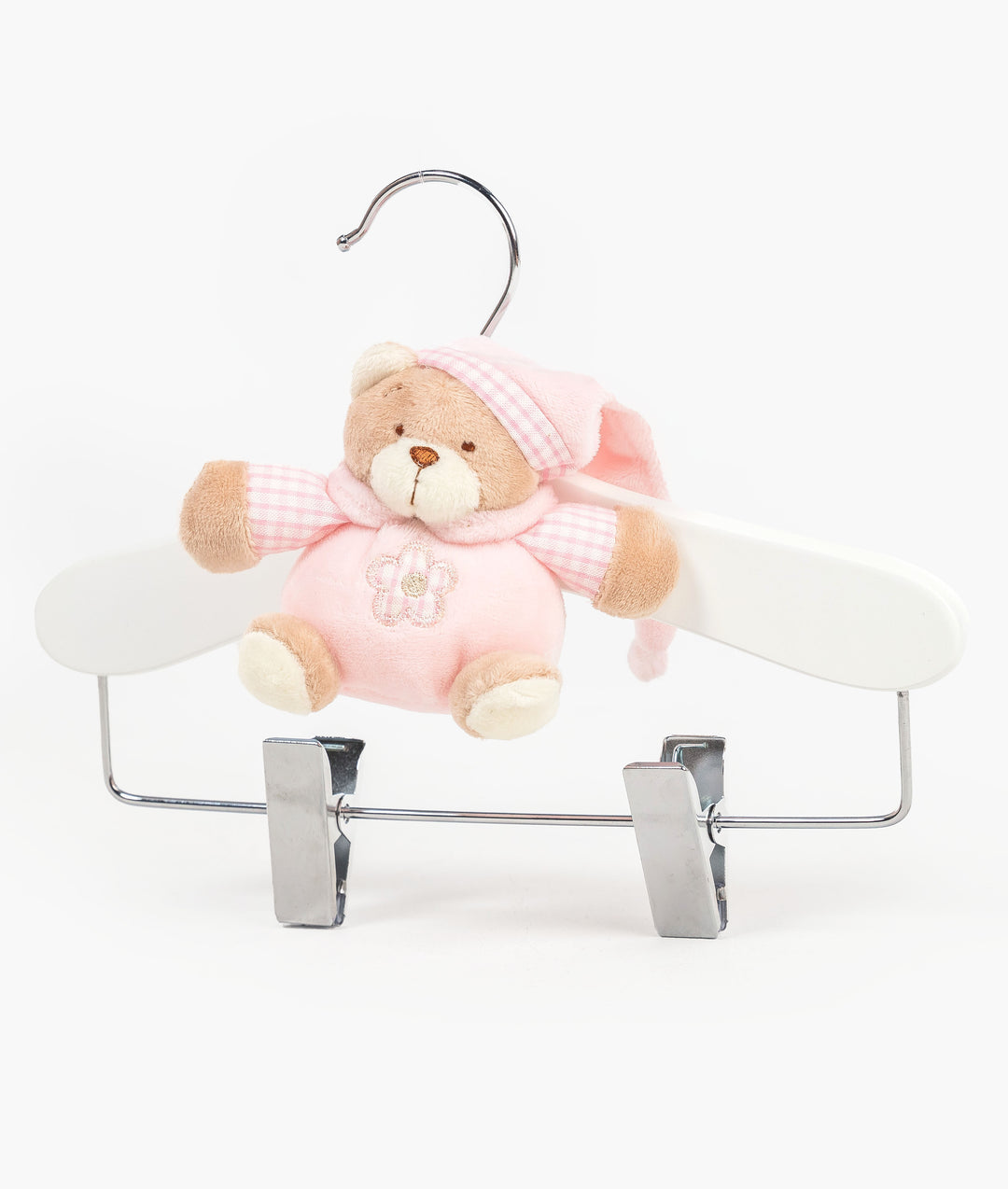 Wooden Hanger with Clips | Pink