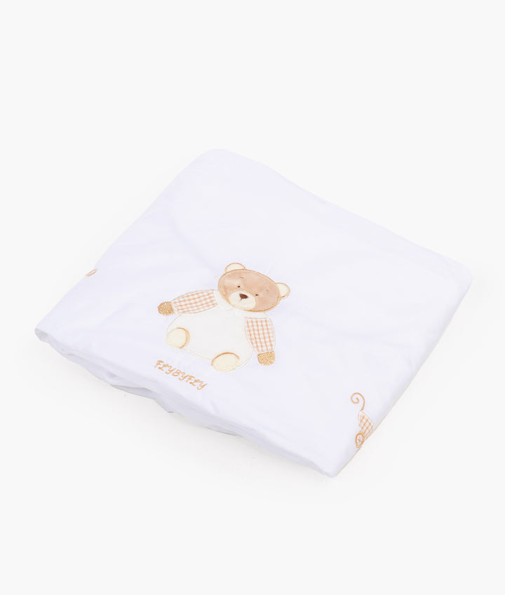 Fitted Sheet | White & Beige