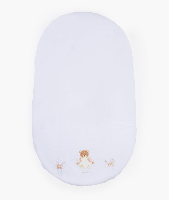 Fitted Sheet | White & Beige