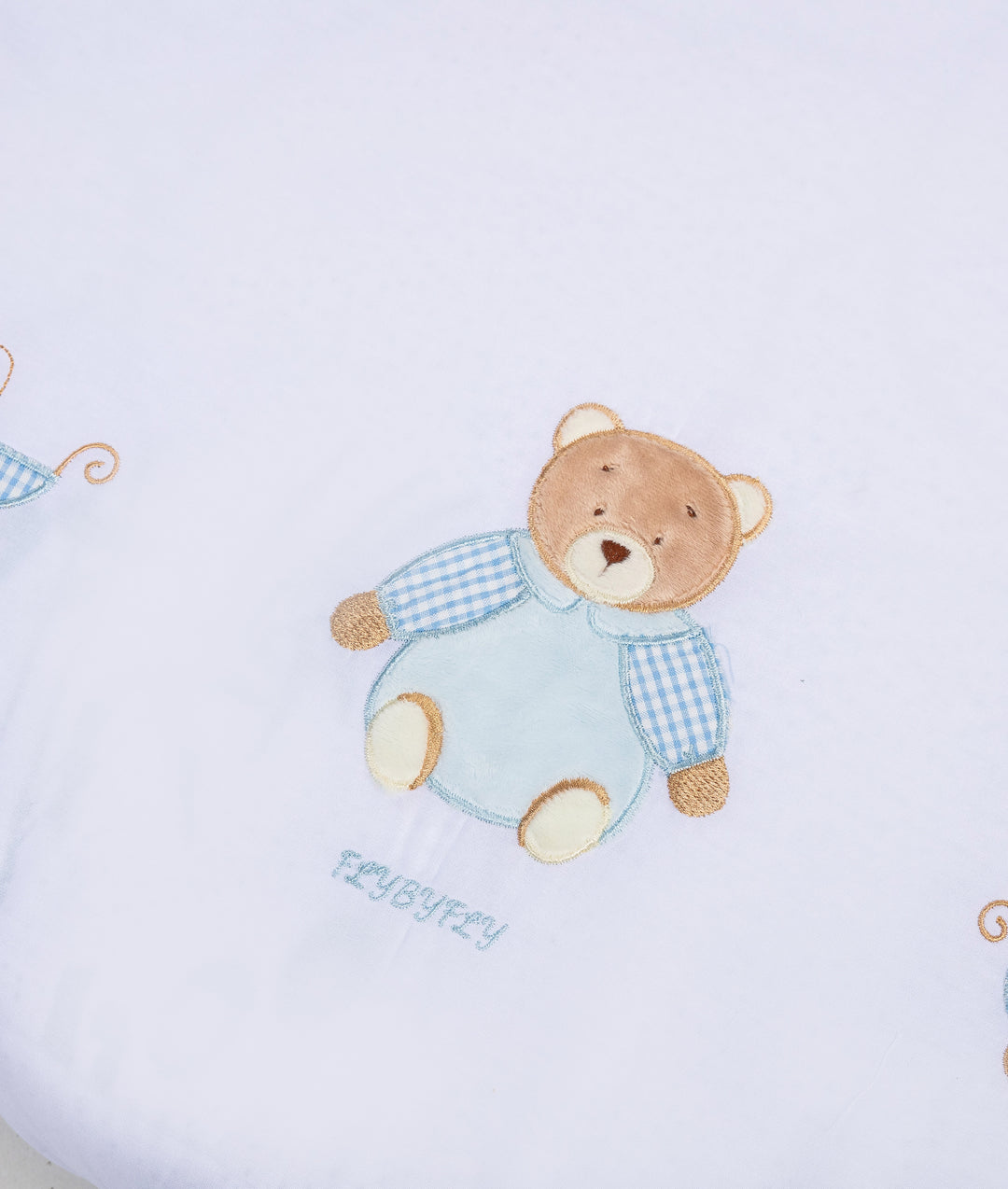 Fitted Sheet | White & Blue