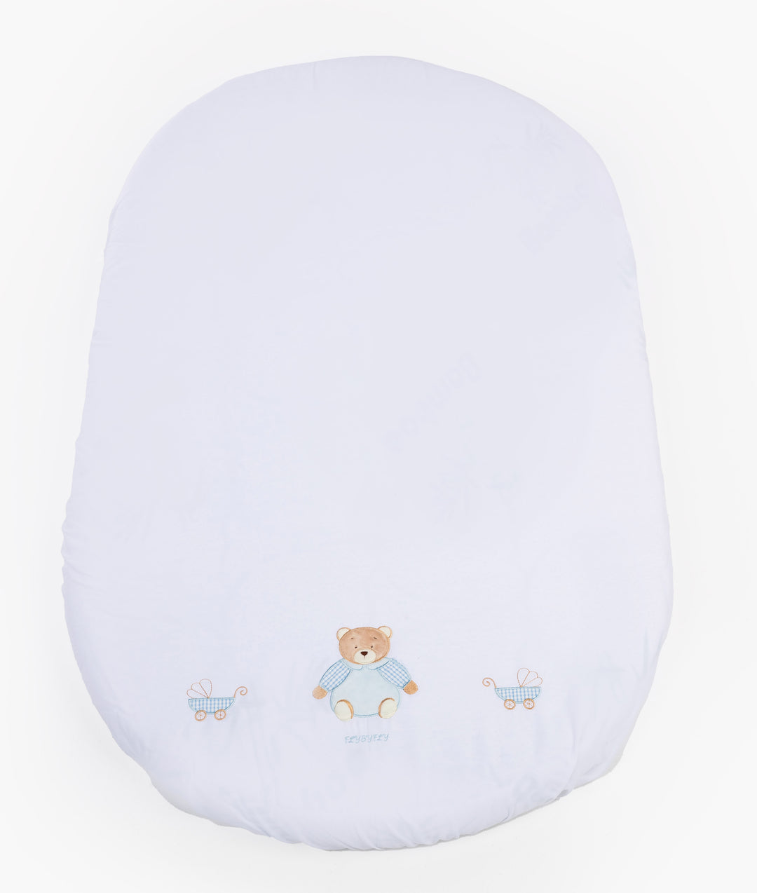 Fitted Sheet | White & Blue
