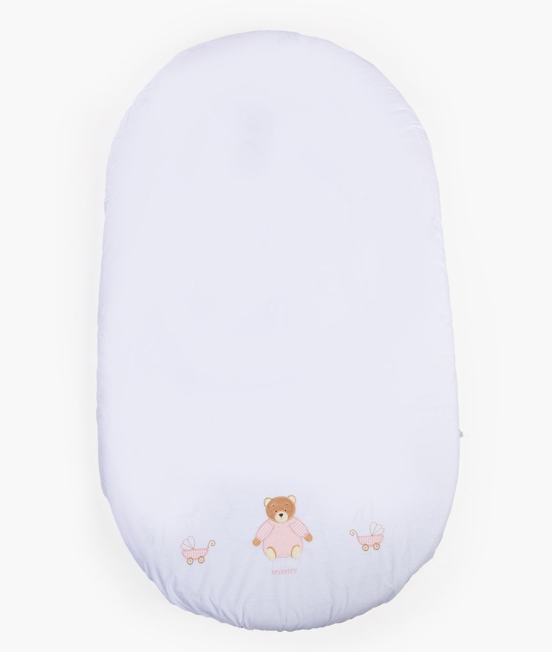 Fitted Sheet | White & Pink