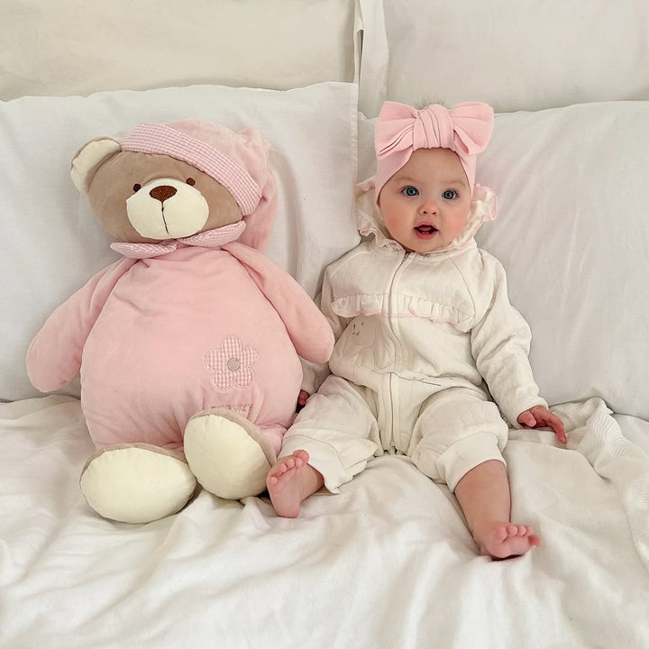 Ruffle Bunny Jumpsuit | White & Pink