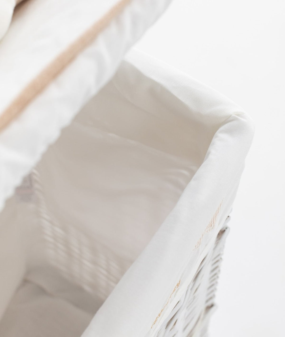 White and beige square storage basket set