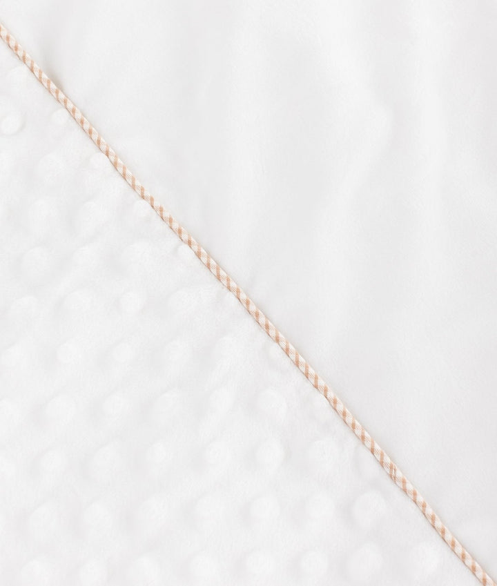White and beige toddler bubble quilt and cover set