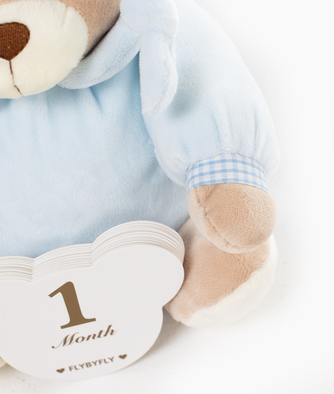 Baby milestone cards in blue