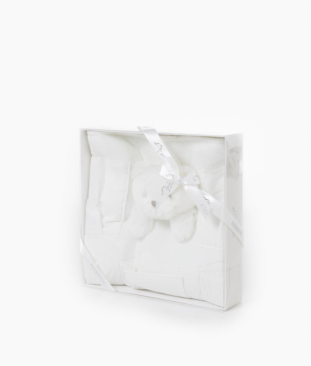 Baby nursery organiser in white and grey