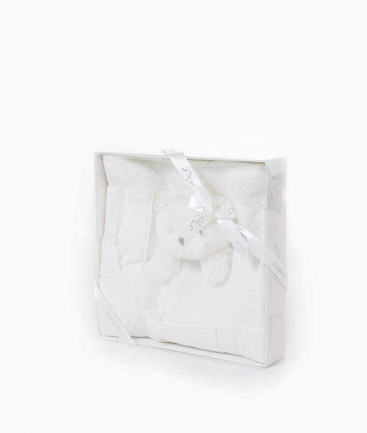 Baby nursery organiser in white and grey