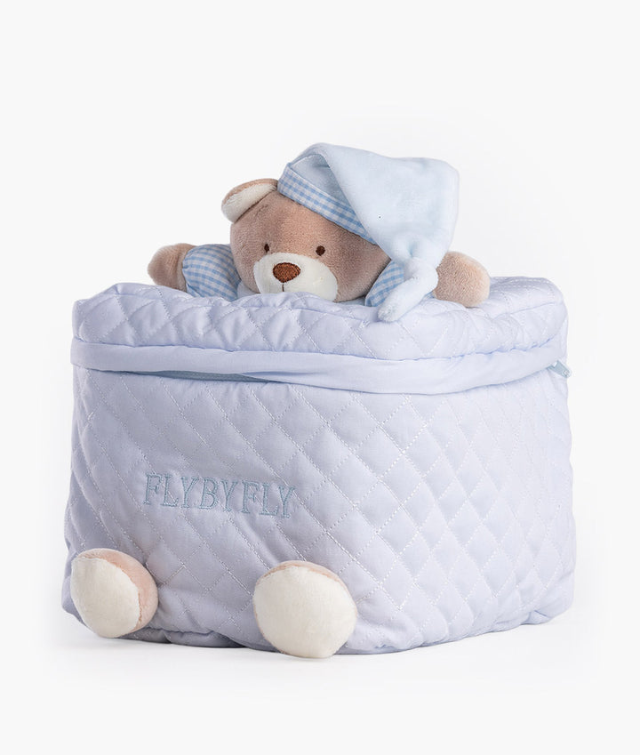 Baby organiser bag for nursery in blue