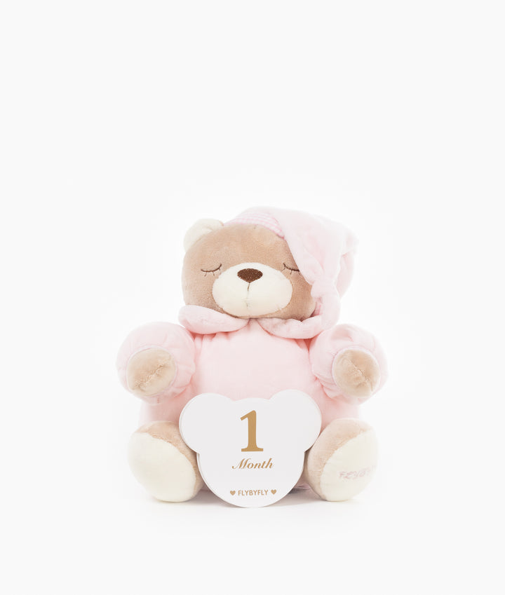 Baby milestone cards in pink