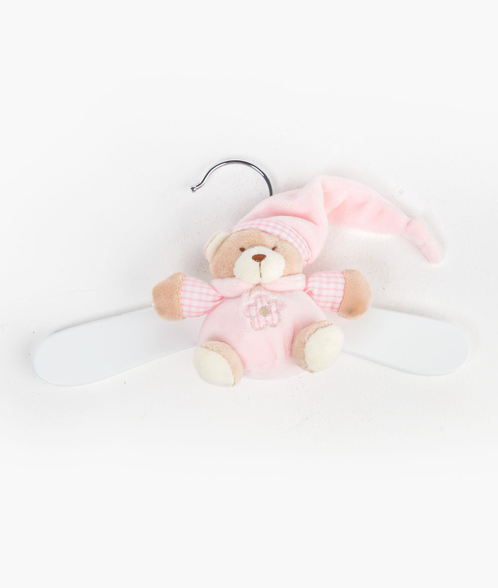 Baby wooden clothes hanger in pink
