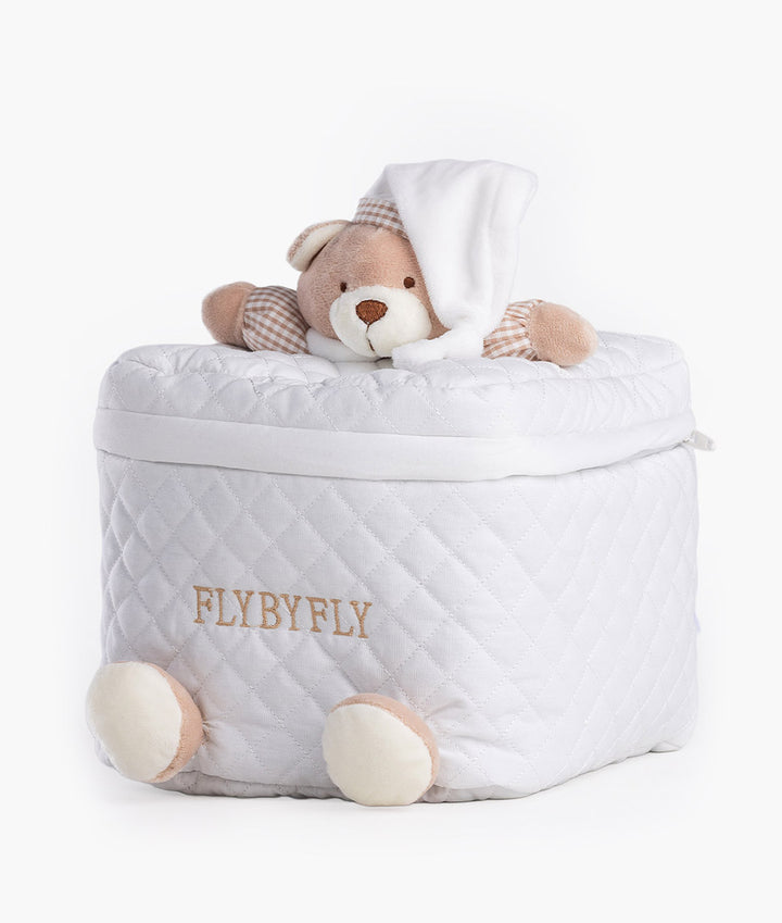 Baby Storage Bag | White & Beige