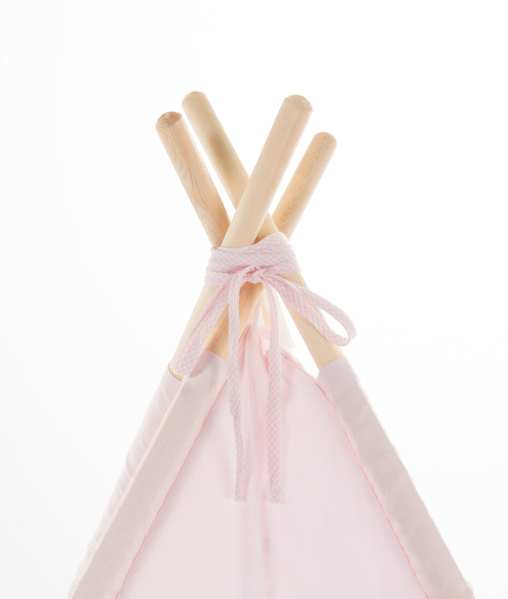 Pink kids teepee tent for nursery and playroom