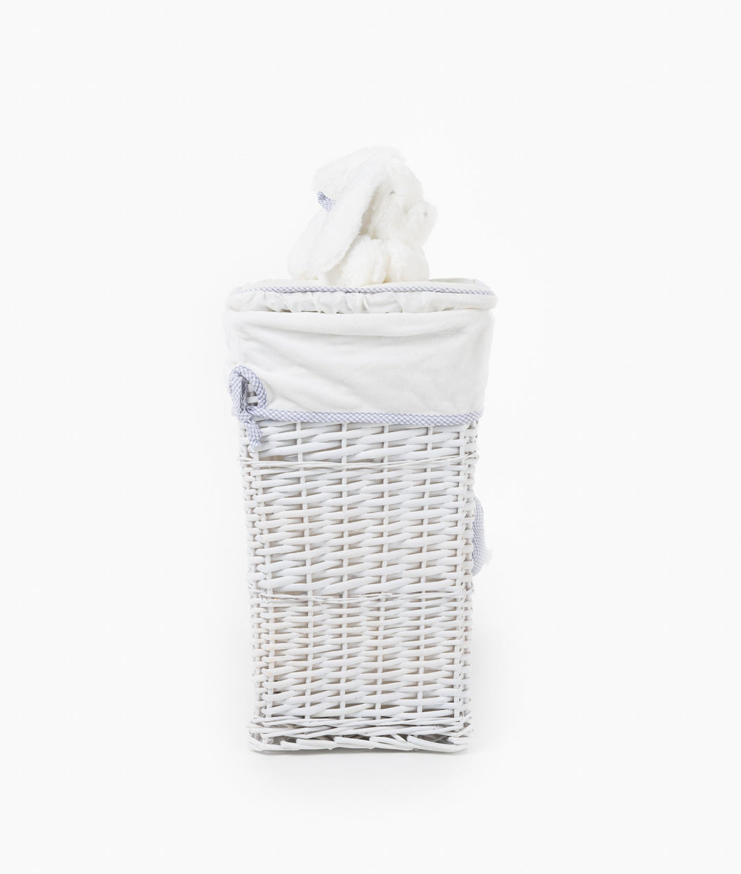 White and grey bunny square basket set