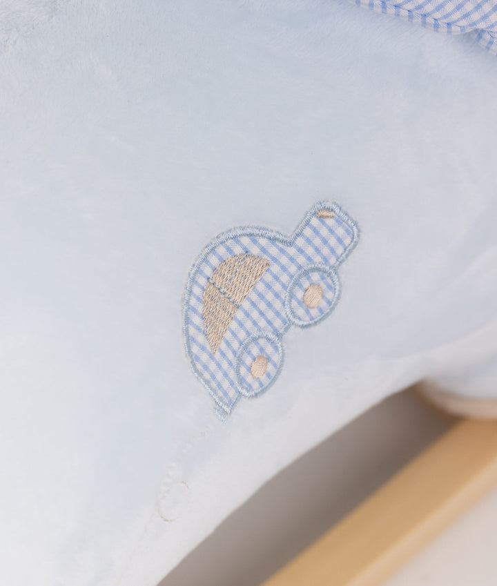 Blue rocking teddy bear for toddlers