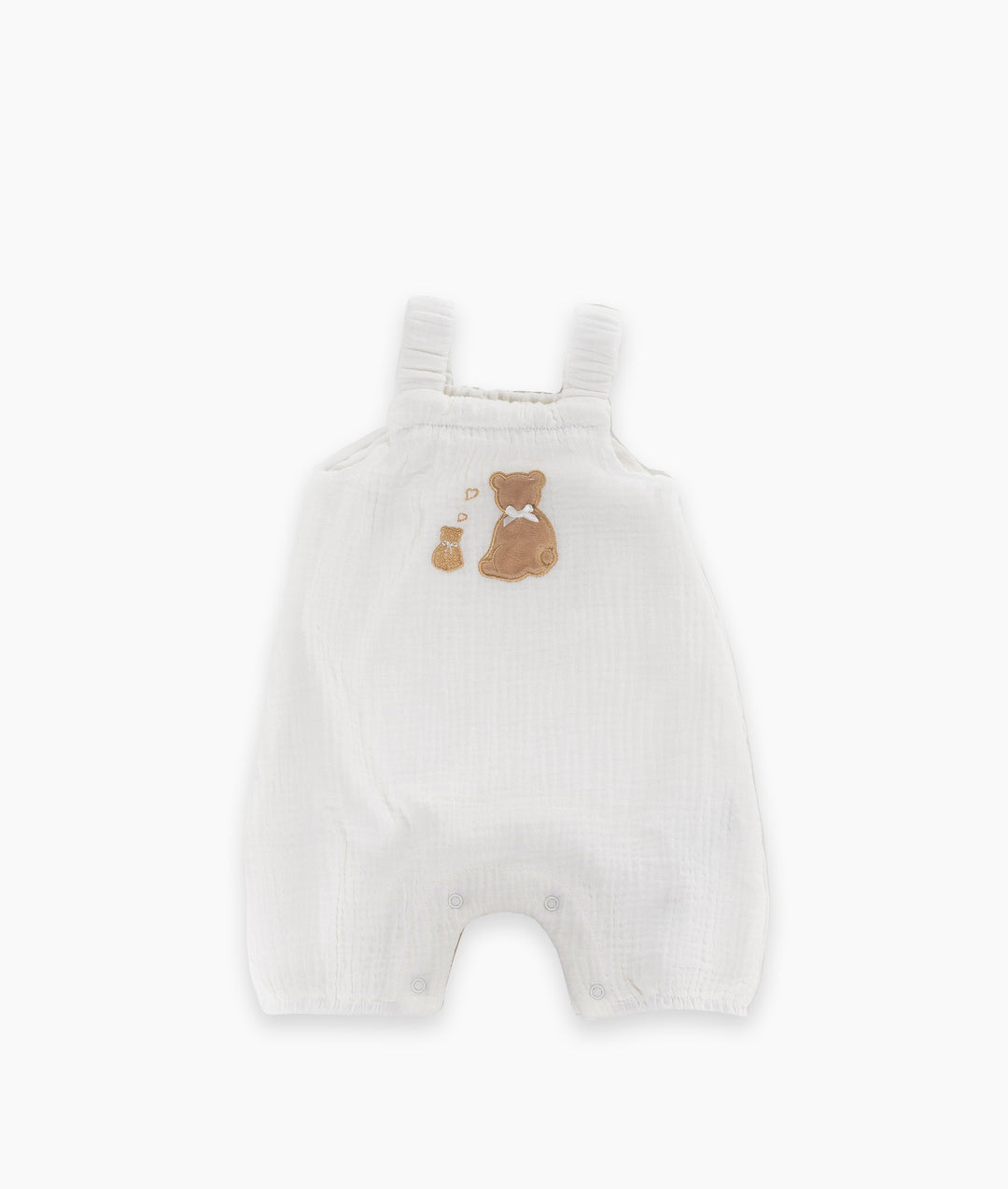 Teddy Overalls | White & Beige
