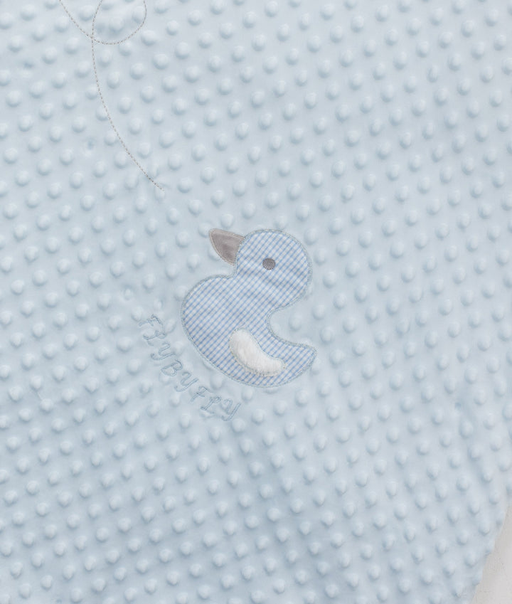 Blue toddler bubble quilt and cover set