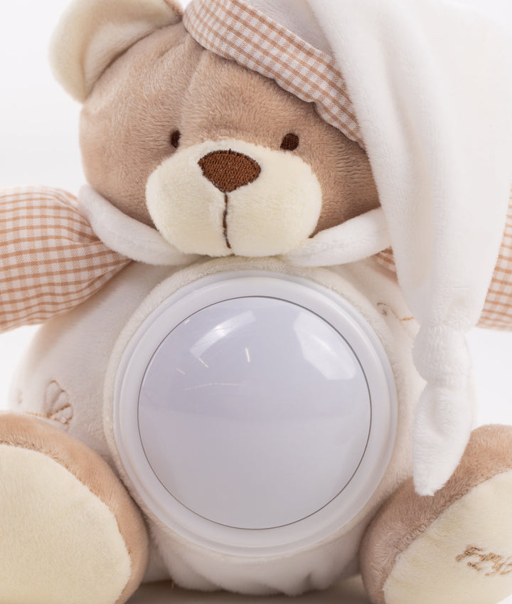 White and beige musical night light for nursery